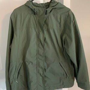 Green Eddie Bauer Coat—Fleece Lined